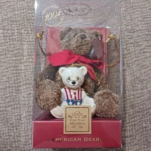 LENOX 100TH Anniversary American Bears Ornament & Teddy Plush Set